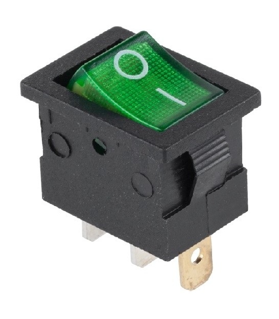 Przełącznik podświetlany MK1011 12V zielony