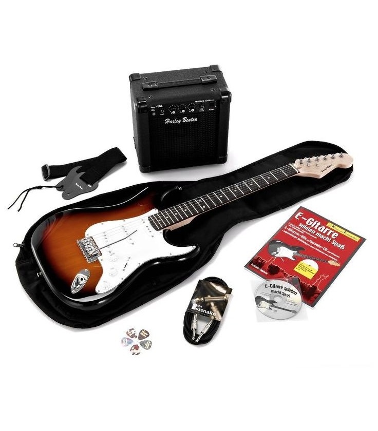 Gitara elektryczna Harley Benton ST-20 SB + akcesoria