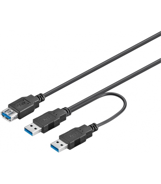 Kabel USB 3.0 Dual Power SuperSpeed