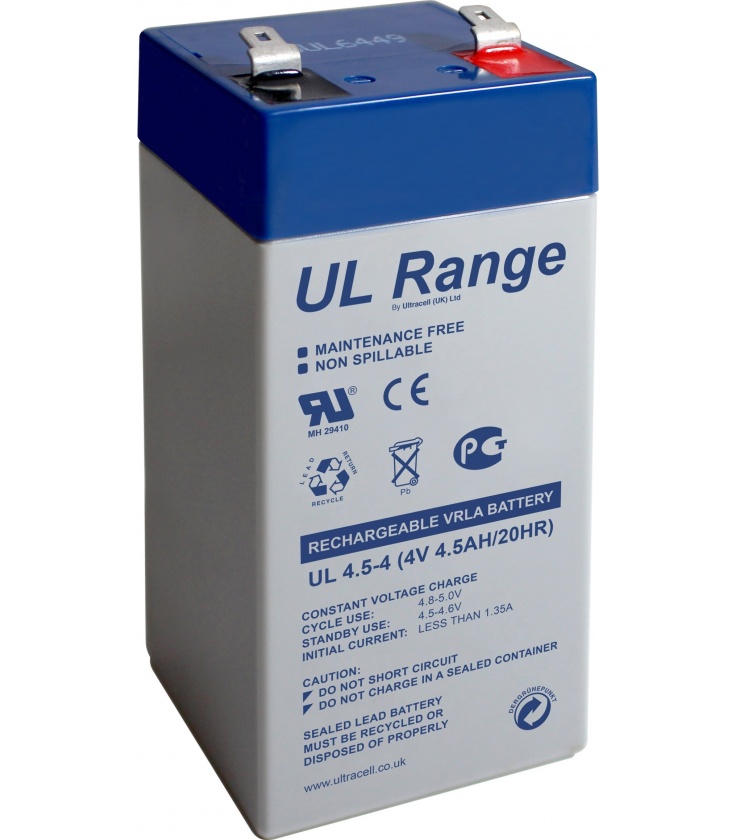 Akumulator ołowiowy 4 V, 4,5 Ah (UL4.5-4)