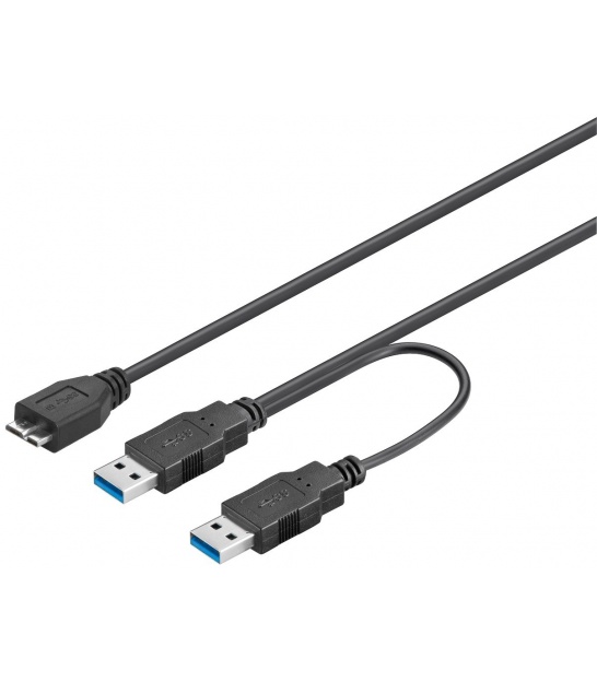 Kabel USB 3.0 Dual Power SuperSpeed