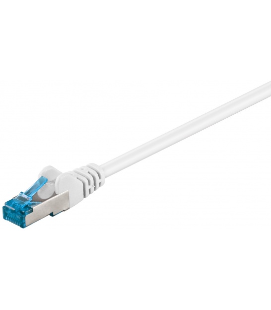 Kabel Patchcord CAT 6a S/FTP PIMF RJ45/RJ45 0.25m biały