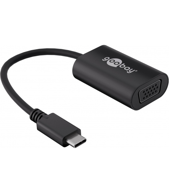 USB-C adapter, black - USB-C male VGA female (15-pin)