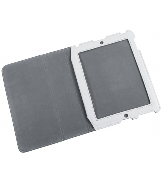 Etui dedykowane do Apple iPad 2 skóra białe naturalna
