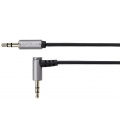Kabel wtyk kątowy - wtyk prosty jack 3.5 stereo 1.0m Kruger&Matz