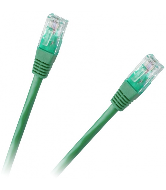 Patchcord kabel UTP 8c wtyk-wtyk 0,5m CCA zielony cat.6e