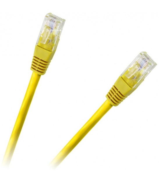 Patchcord kabel UTP 8c wtyk-wtyk 0,5m CCA żółty cat.6e