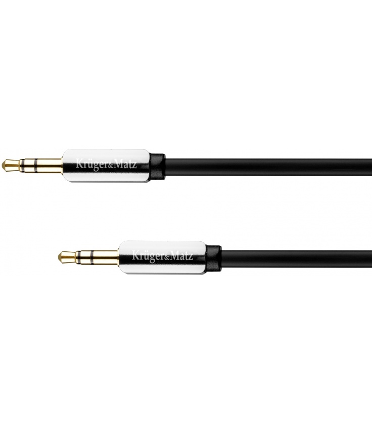 Kabel wtyk prosty - wtyk prosty jack 3.5 stereo 1.0m Kruger&Matz