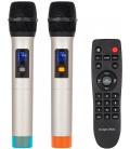 Aktywna kolumna głośnikowa (z 2 mikrofonami bezprzewodowymi UHF, SD, Bluetooth, FM, USB) 60W KM1715