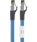 Kabel Patchcord CAT 8.1 S/FTP PIMF RJ45/RJ45 20m niebieski