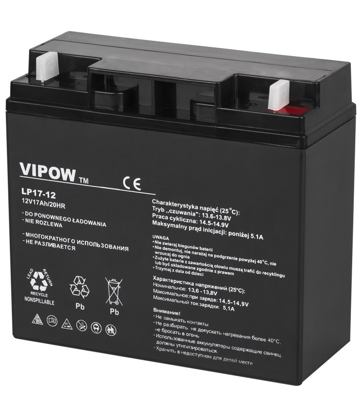 Akumulator żelowy VIPOW 12V 17Ah
