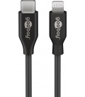 Kabel do ładowania i synchronizacji Lightning-USB-C 0,5m Goobay czarny