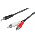 Kabel  AUX, wtyk jack 3,5/ 2 RCA 0,5m stereo Goobay