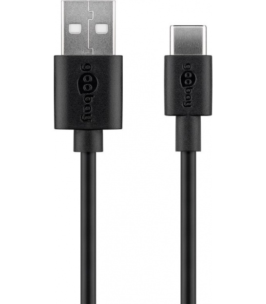 Kabel do ładowania i synchronizacji USB / USB-C 3m czarny  Goobay