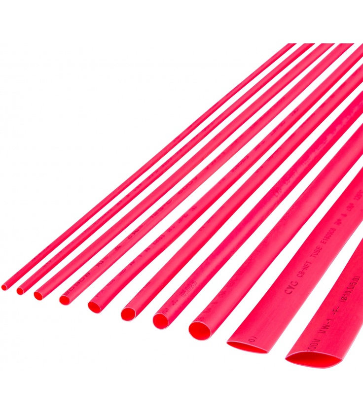 Rurka termokurczliwa 3,0 mm-1 m czerwona Cabletech
