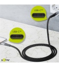 Kabel tekstylny USB-C™ / USB-C ™ z metalowymi wtyczkami 2m Goobay