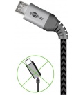 Kabel tekstylny Micro USB / USB-A z metalowymi wtyczkami 1m Goobay
