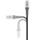 Kabel tekstylny iPhone Lightning / USB-A z metalowymi wtyczkami 1m Goobay