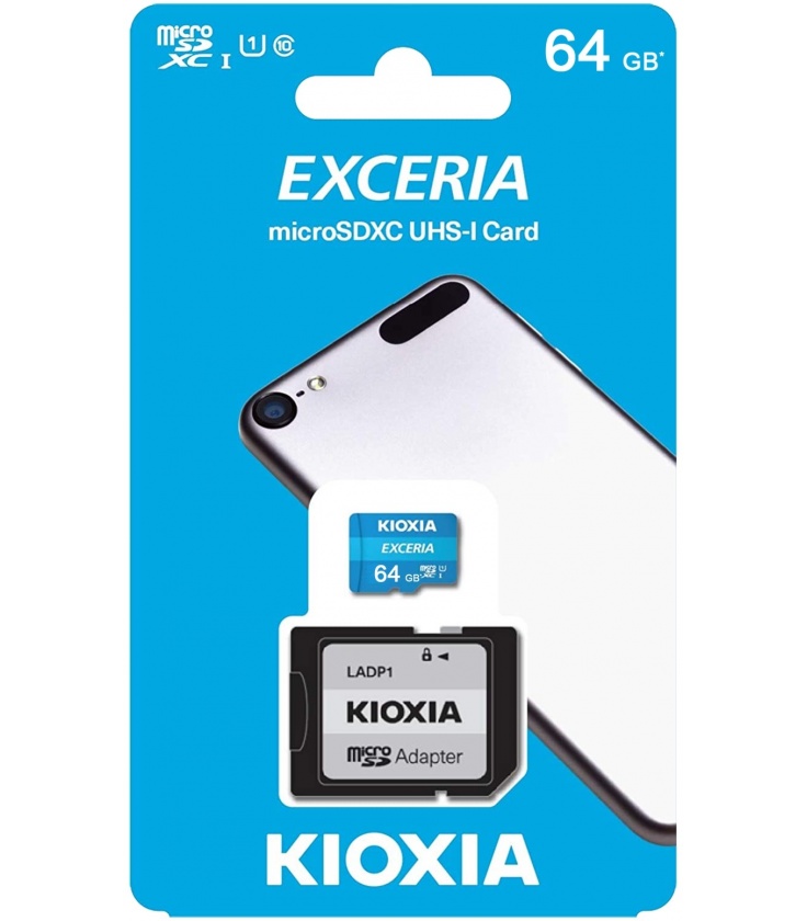 Karta pamięci microSD 64 GB UHS-I U1 Kioxia z adapterem