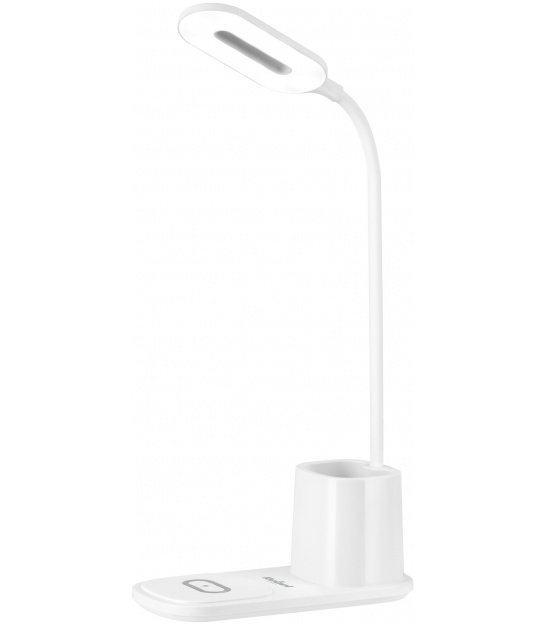 Lampka LED na biurko z ładowarką indukcyjną (biała)