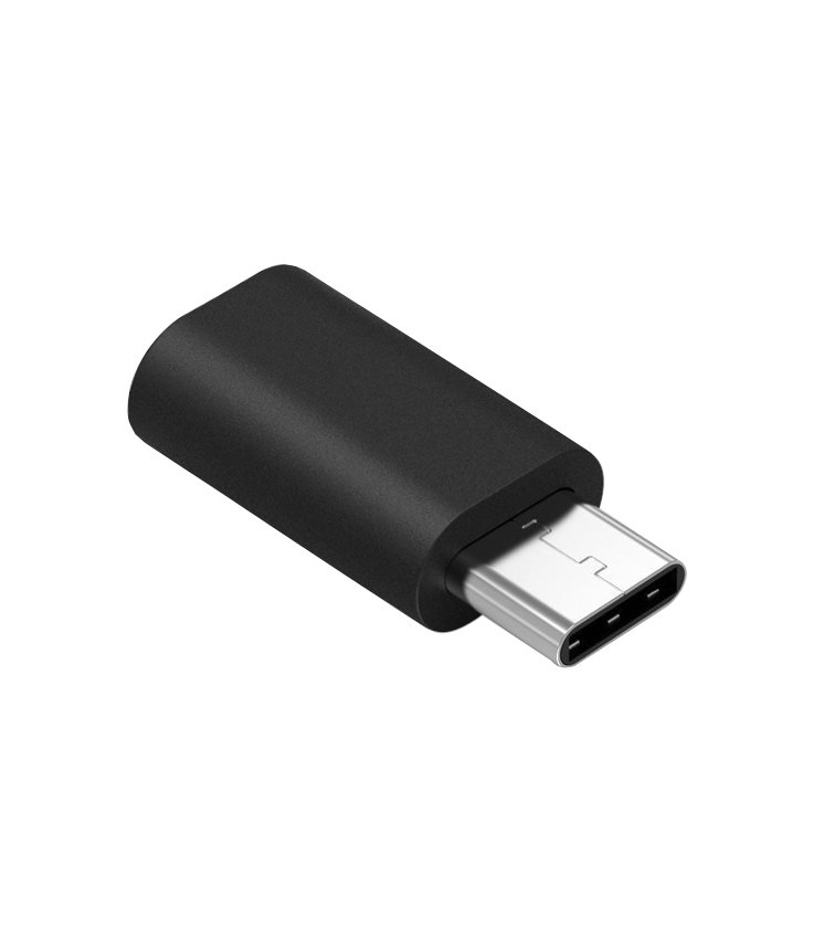 Adapter Przejściówka Micro USB - USB typu C Czarny