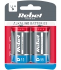 Baterie alkaliczne REBEL LR20 2szt/bl.