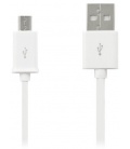 Kabel USB wtyk - wtyk microUSB biały