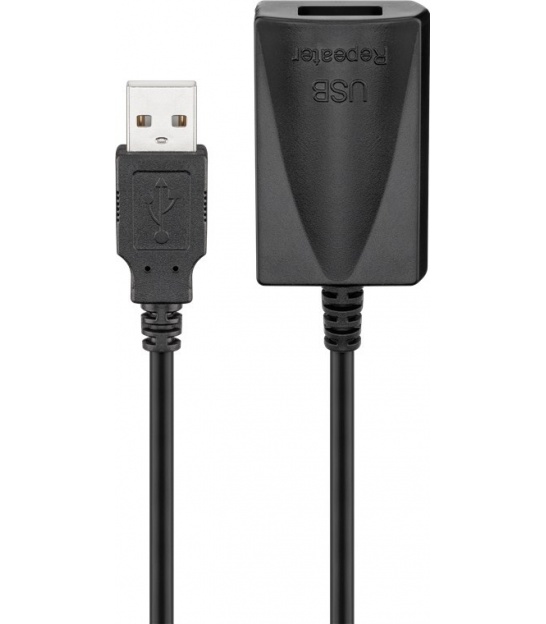 Aktywny przedłużacz USB 2.0  Czarny 20 m