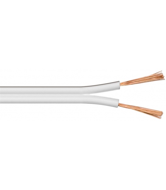 Kabel głośnikowy biały CU 50m 2x0,35 mm