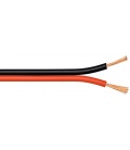 Kabel głośnikowy czarno-czerwony Cu 2x0,5mm2 rolka 50m