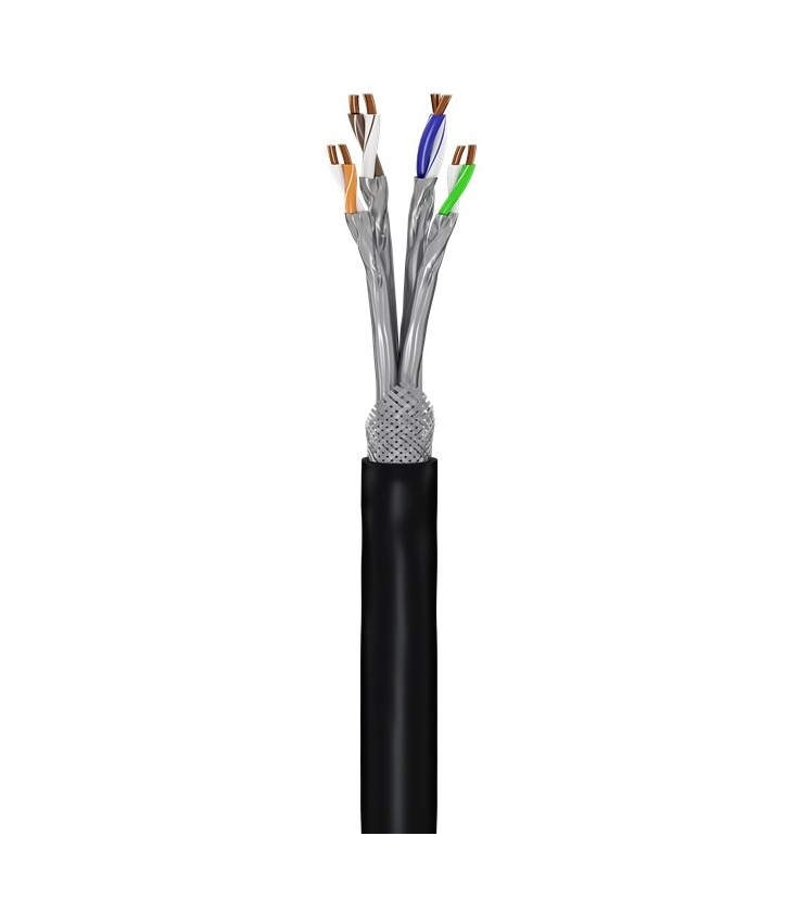 Kabel sieciowy zewnętrzny S/FTP CAT 7 (PiMF) czarny