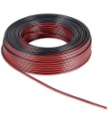 Kabel głośnikowy czarno-czerwony Cu 2x0,5mm2 rolka 100m