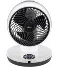 9-inch 3D Floor Fan with Remote Control and Timer, white-black - horizontal and vertical oscillating floor fan with power cable
