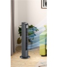 Tower Fan with Remote Control, anthracite - oscillating, quiet column fan with power cable