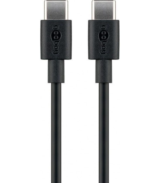USB-C charging and sync cable, 2 m, black - for devices with a USB-C connection,Black
