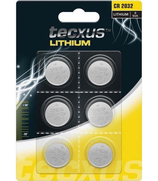 Lithium CR2032, 6 pcs. in blister - lithium button cell, 3 V