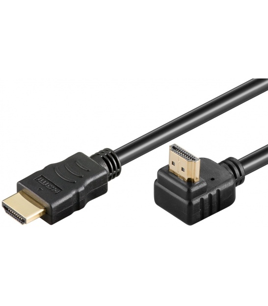Kabel HDMI / HDMI 2.0 Ethernet 0,5m (kątowy wtyk 90°) Goobay