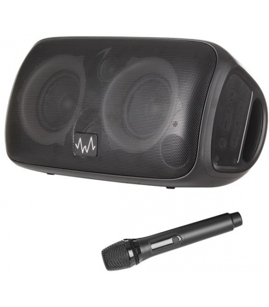 Wave Głośnik party przenośny głośnik Bluetooth z mikrofonem i światłami LED do słuchania muzyki w dowolnym miejscu i cza