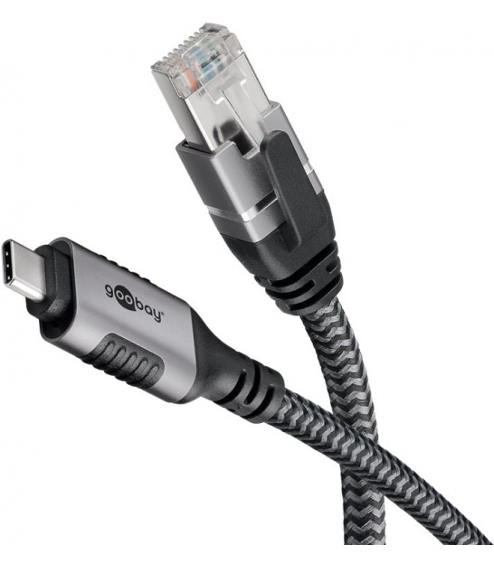 Kabel z wbudowaną kartą sieciową ethernet RJ45 / USB-C 3.1 1Gbit/s 2m