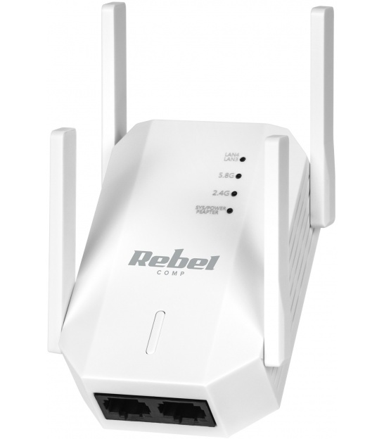 Repeater - wzmacniacz sieci bezprzewodowej 2.4+5 GHz Rebel