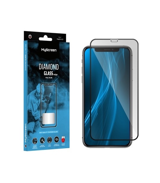 Szkło ochronne MyScreen DIAMOND GLASS LITE edge FULL GLUE czarne Apple iPhone X/Xs/11 Pro